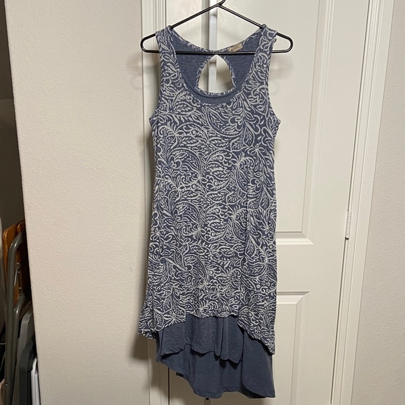 Lot of 2- Mod-O-Doc Chic High-Low Gray/Blue Patterned Dresses size S - Picture 7 of 13